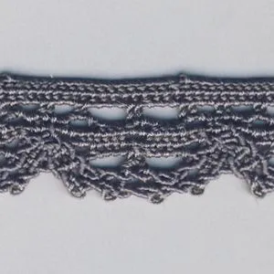 Stretch Torchon Lace #159 Medium Gray