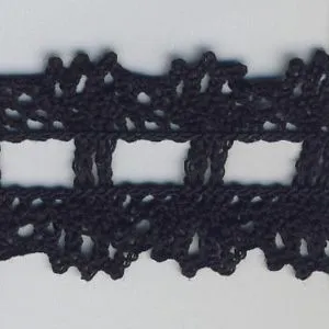 Stretch Torchon Lace #50 Black