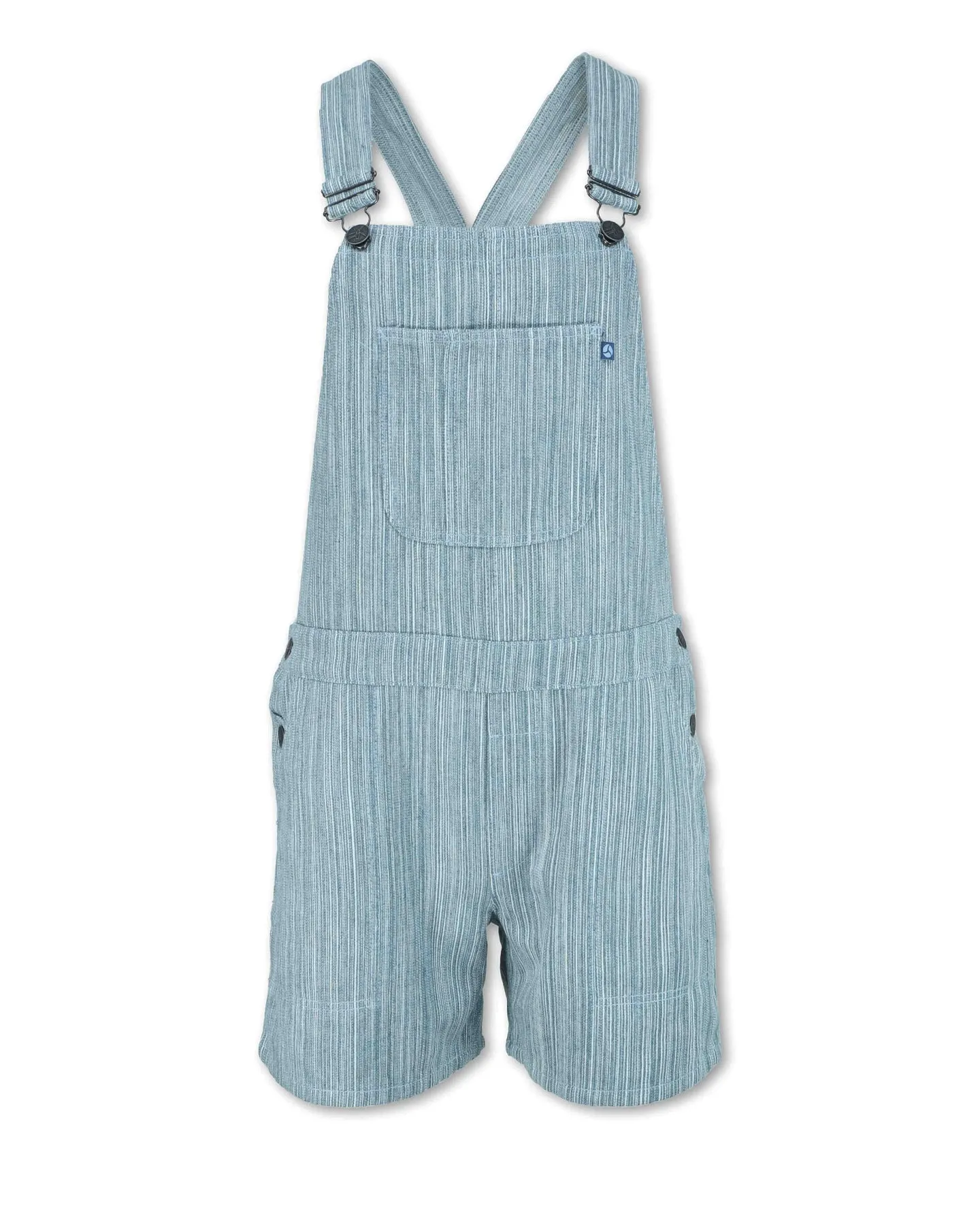 Striped Denim Overall Shorts - SALE