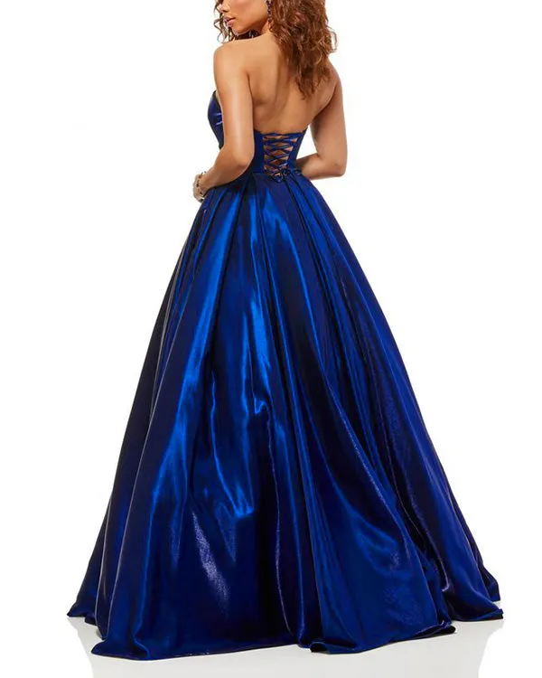 Stunning 2019 Burgundy Satin Prom Dresses Sweetheart Long Ball Gown for Party Corset Back