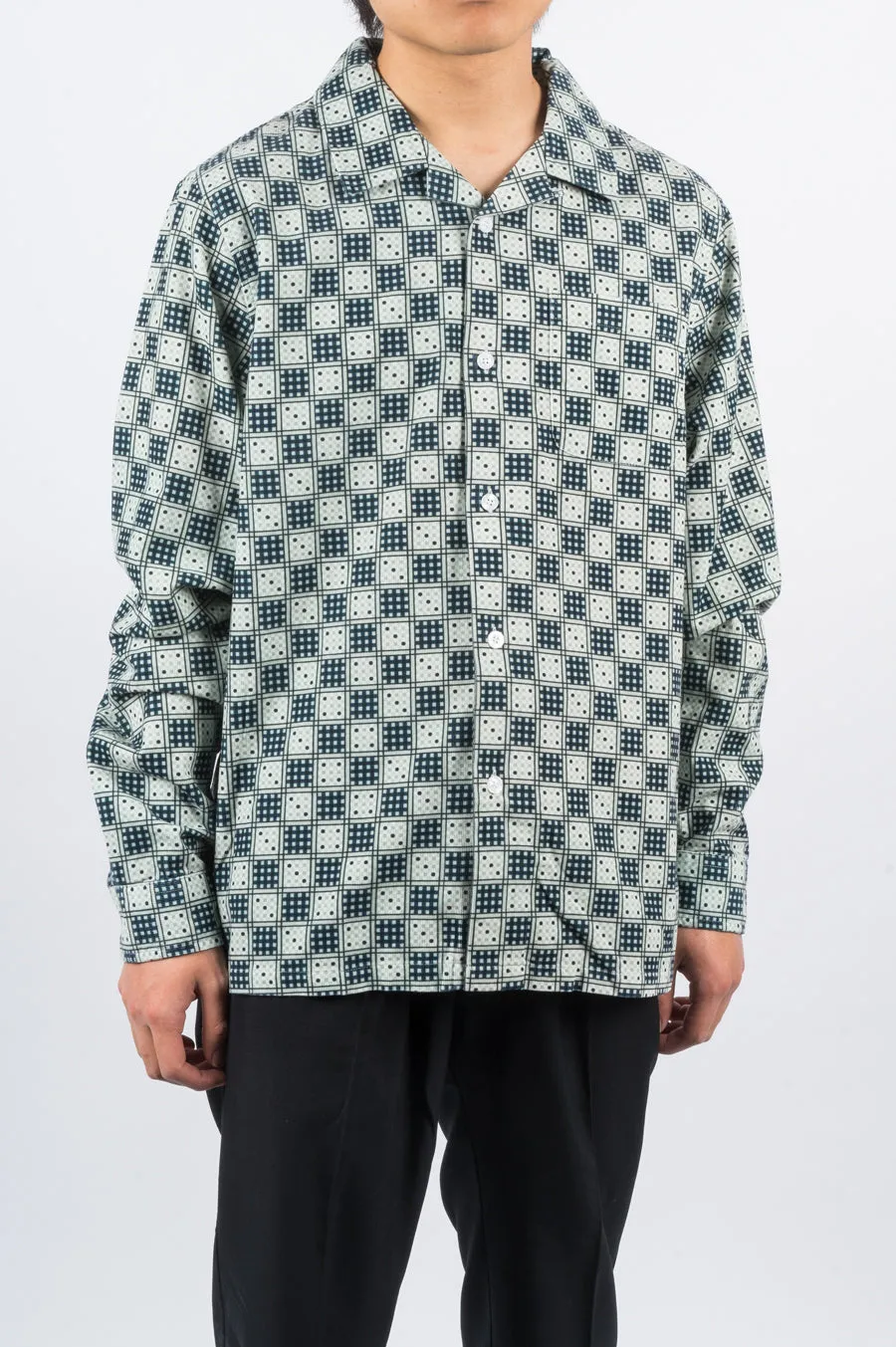 STUSSY DICE CHECKER SHIRT INDIGO