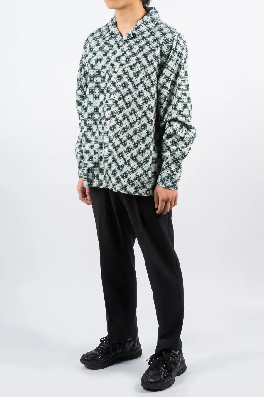 STUSSY DICE CHECKER SHIRT INDIGO