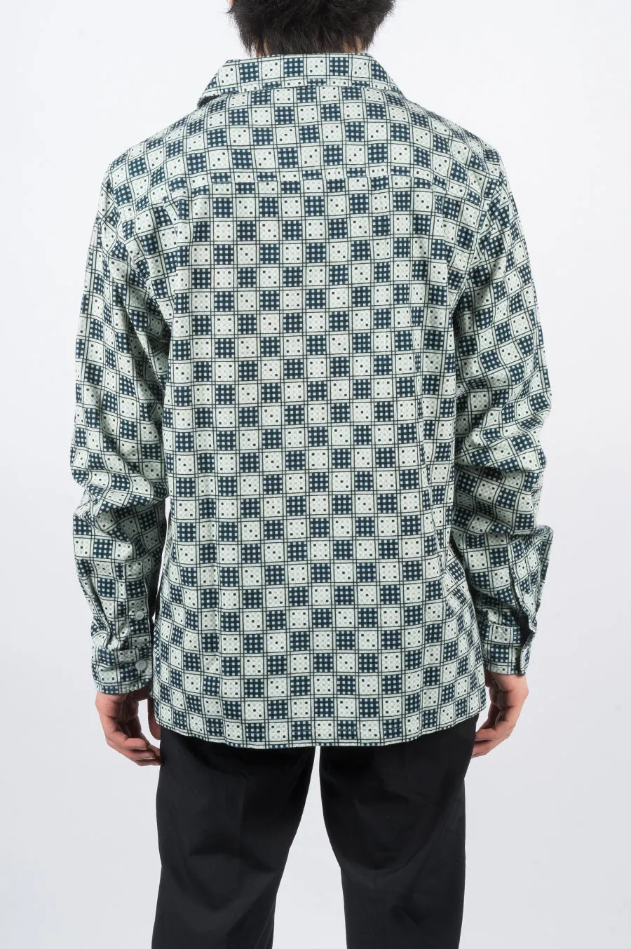 STUSSY DICE CHECKER SHIRT INDIGO