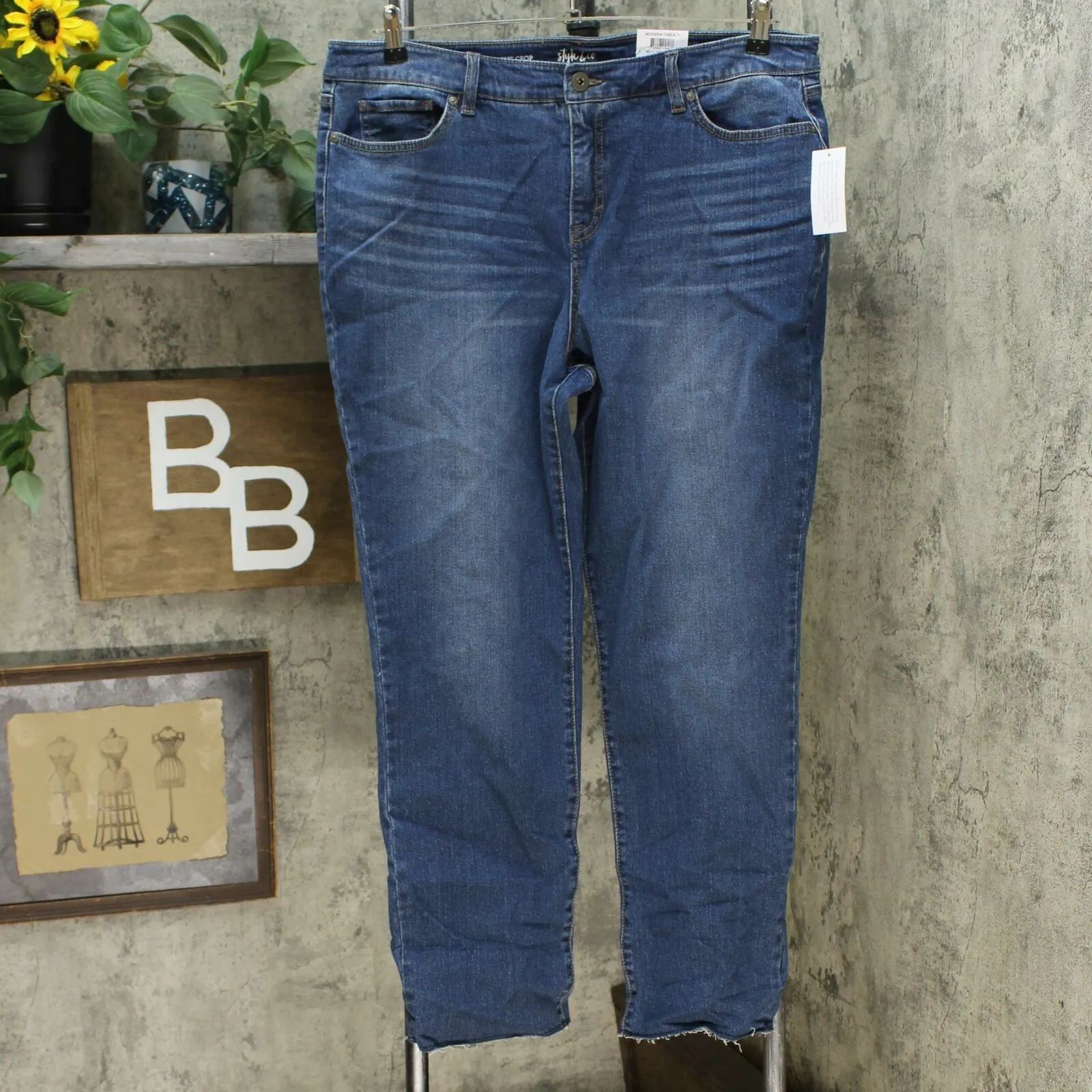 Style & Co. Women's High Rise Crop Straight Leg Jeans