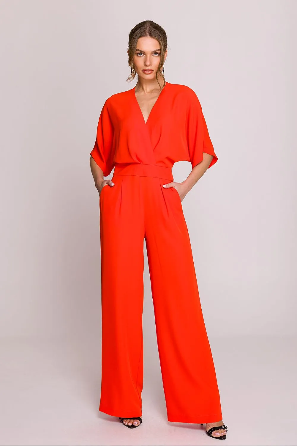 Stylish elegant women's slightly flared jumpsuit