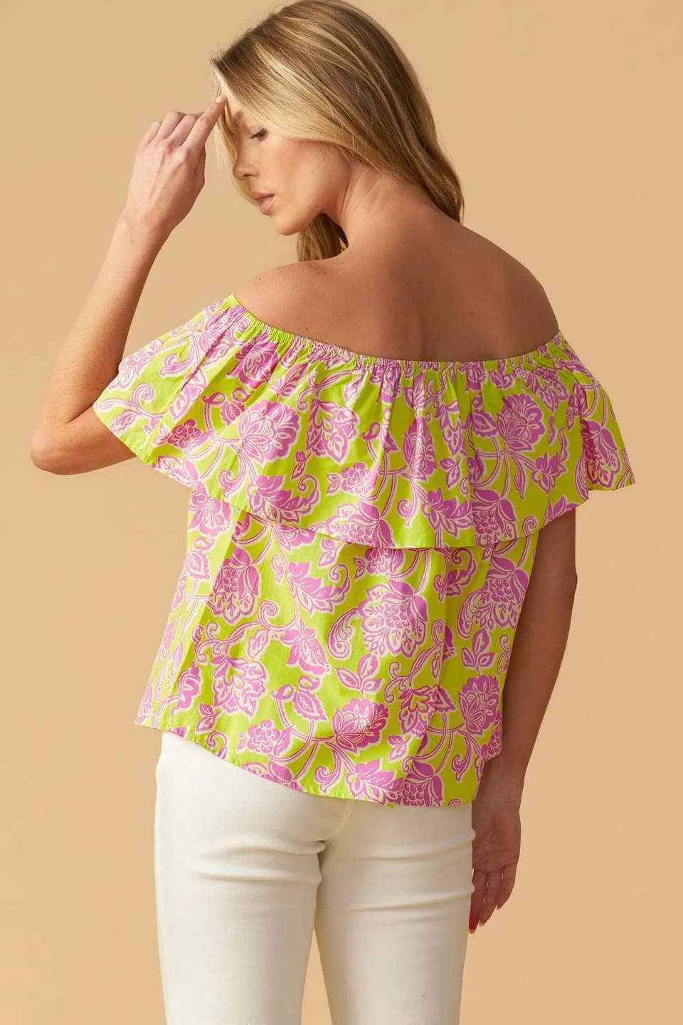Summer Sun Printed Woven Top