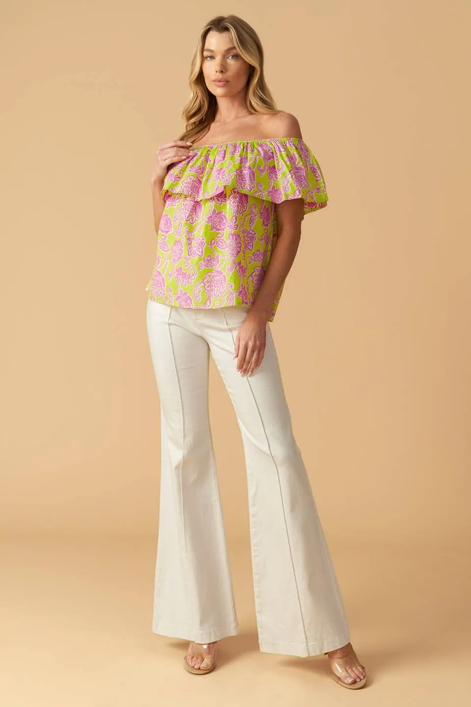 Summer Sun Printed Woven Top