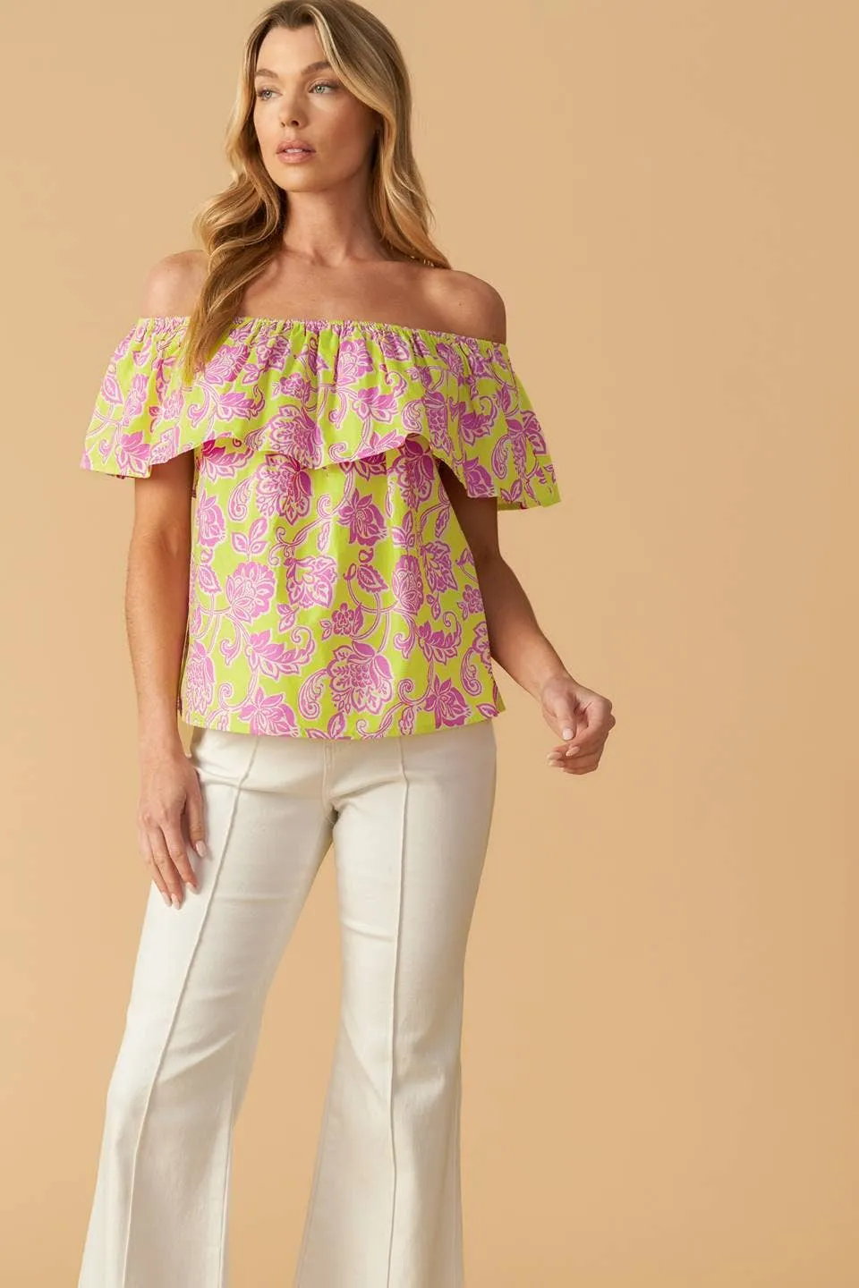 Summer Sun Printed Woven Top