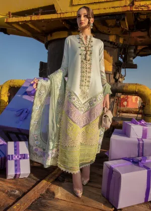 Summery Medley Aqua | Crimson Luxury Lawn Collection 2023 | Unstitched Embroidered Lawn Suits