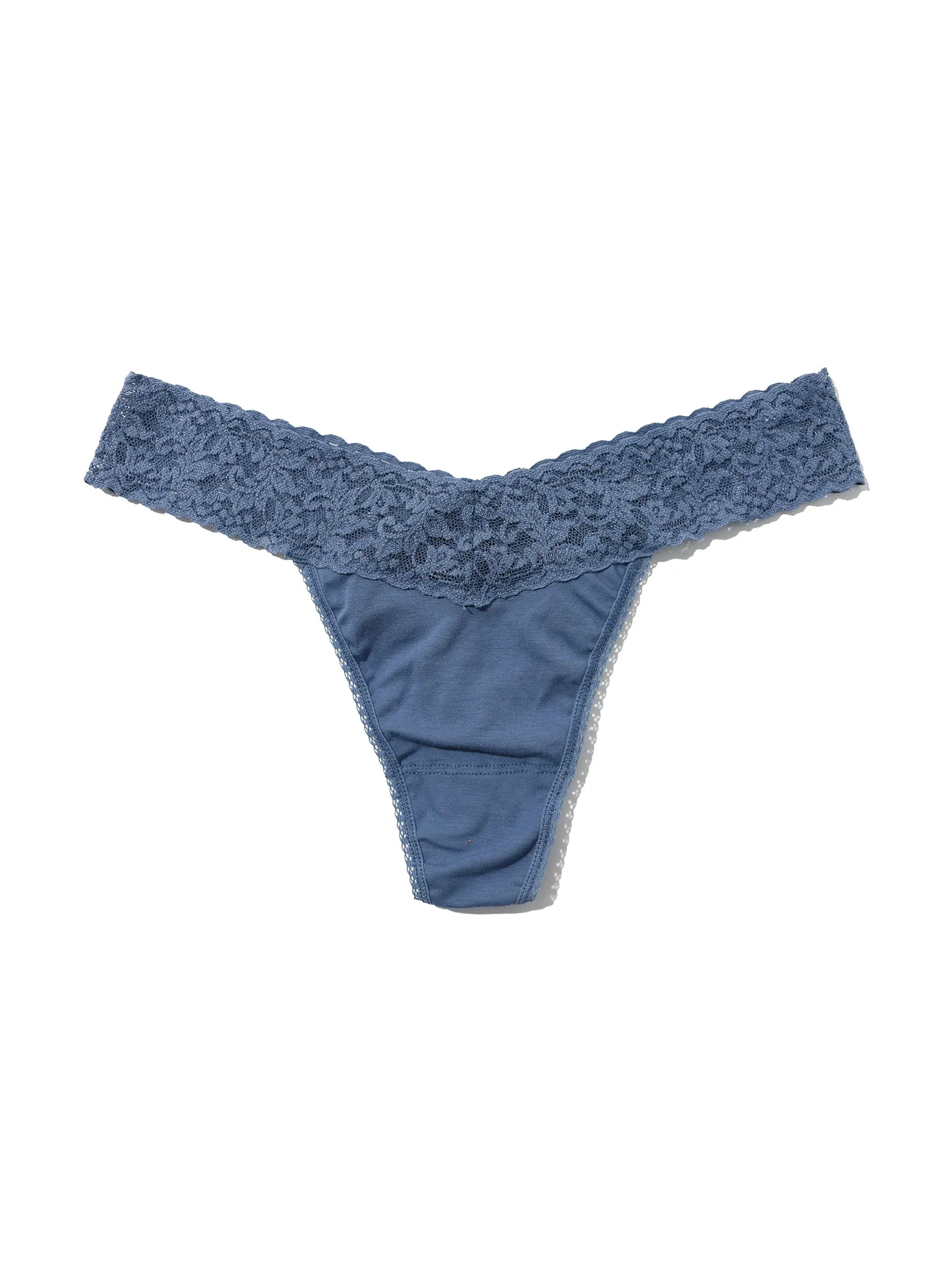 Supima® Cotton Original Rise Thong Washed Indigo Blue Sale