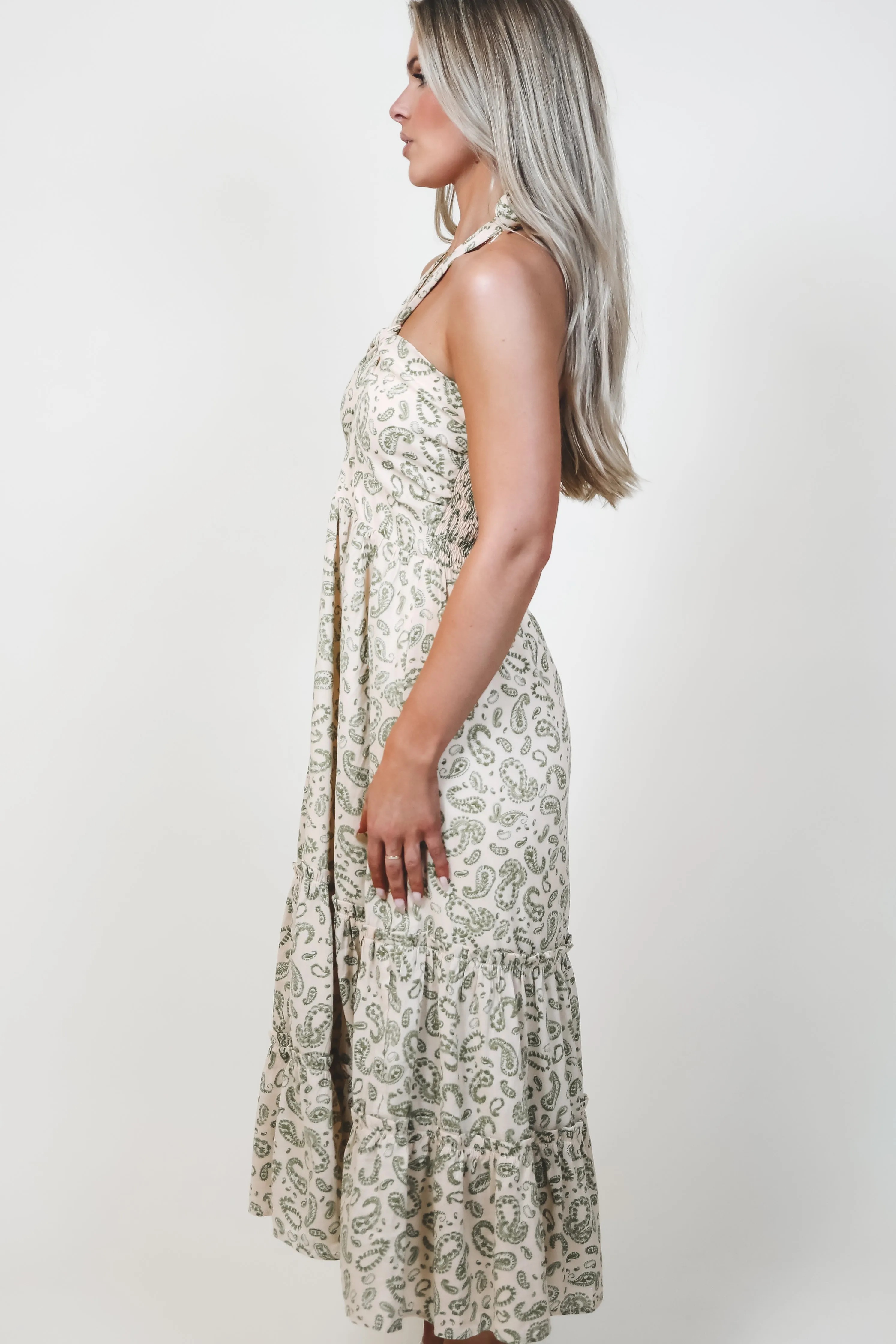 Take Me To A Resort Printed Midi