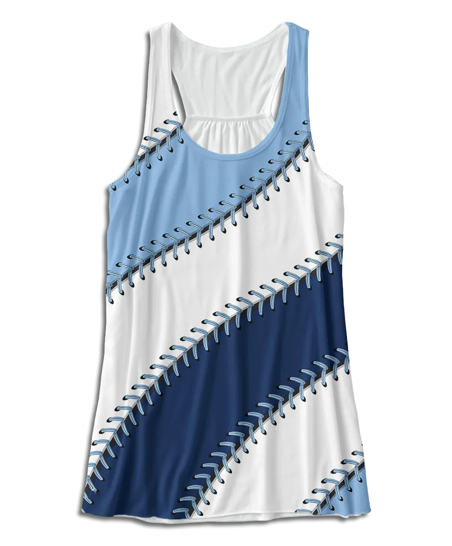 Tampa Bay Baseball Stitches Racerback Tank Top