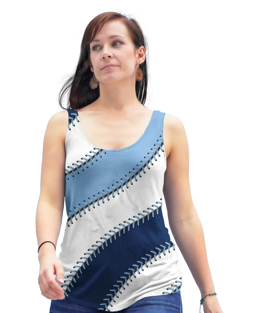 Tampa Bay Baseball Stitches Racerback Tank Top