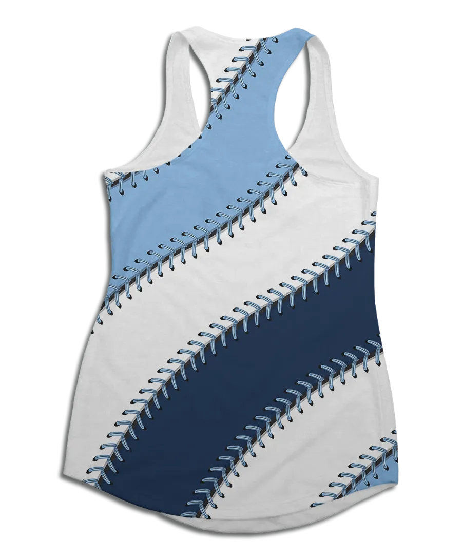 Tampa Bay Baseball Stitches Racerback Tank Top