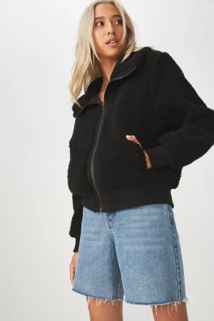 Teddy Zip Through Bomber