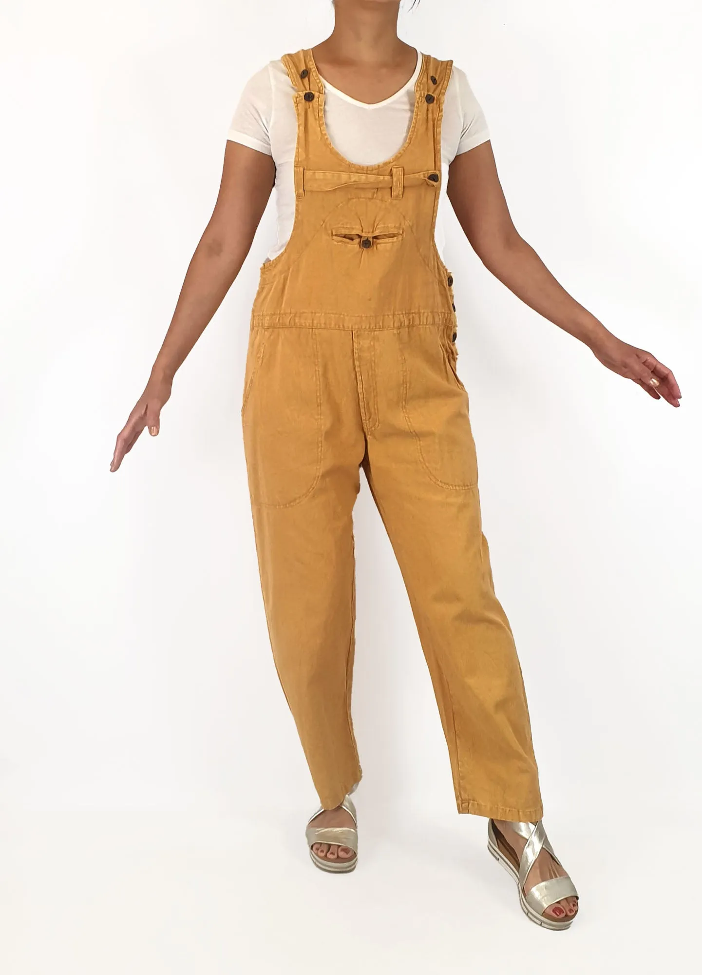 Terracotta cotton overalls size M (tiny fit, best fits size 10)