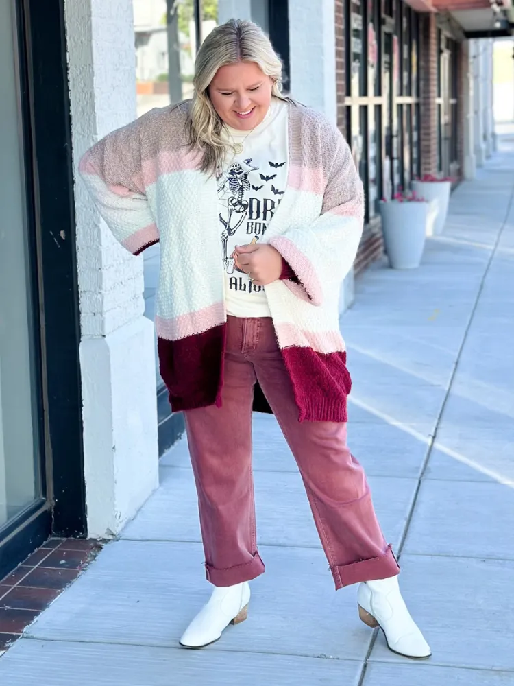The Avery Tummy Control Straight Leg Jean - Wine