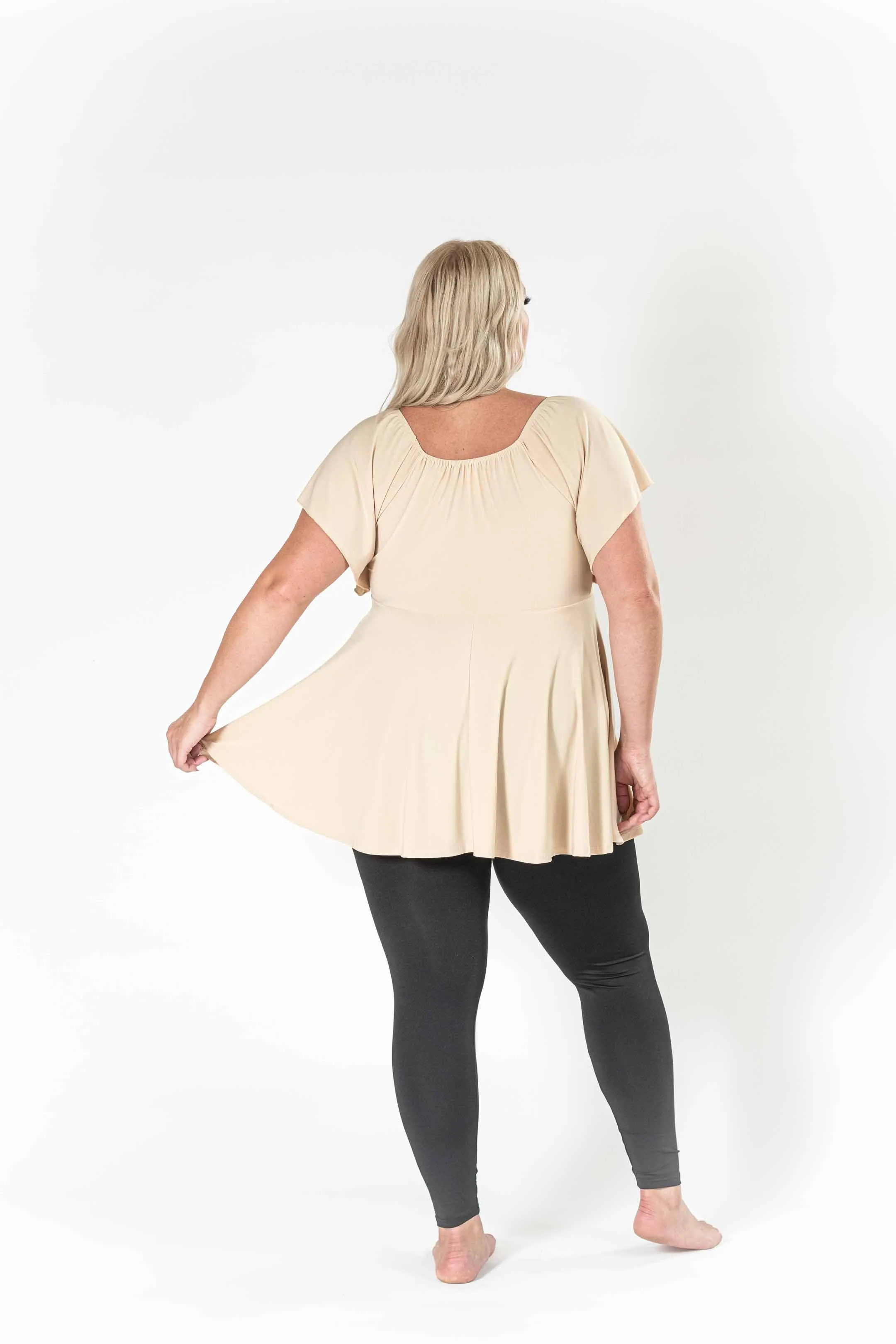 The Caramel Rhinestones Slimming Shirt