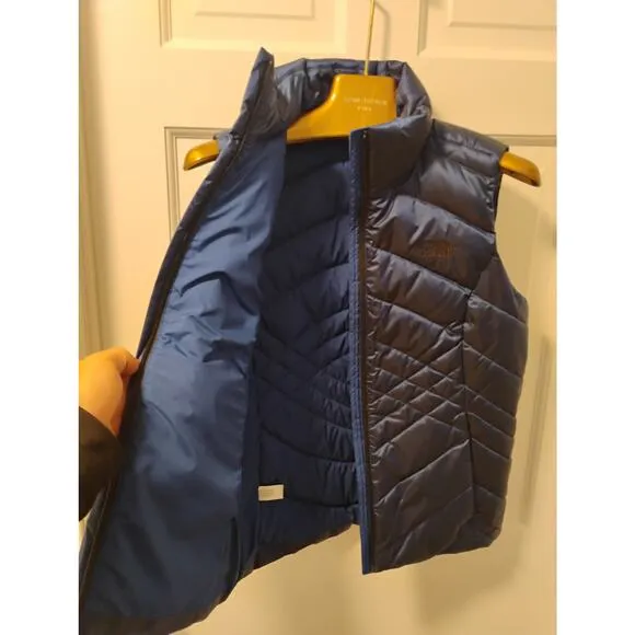 The North Face Women’s Puffer Vest 550 Down Metallic Blue Size small