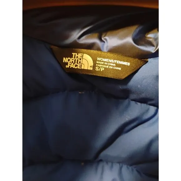 The North Face Women’s Puffer Vest 550 Down Metallic Blue Size small