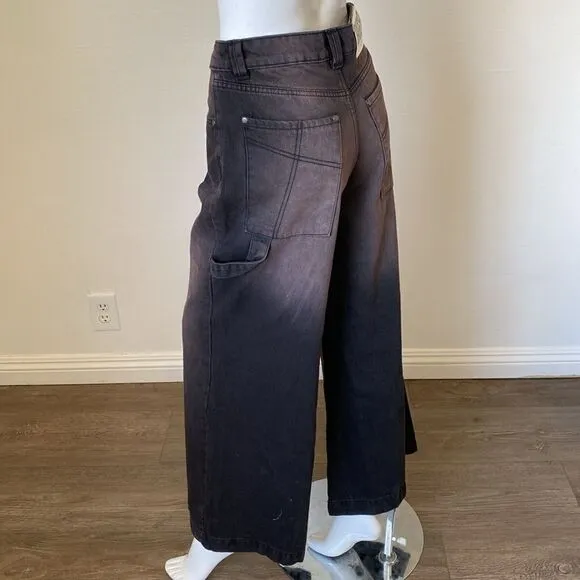 The Ragged Priest Ragged Denim Sweeper High Waisted Wide Leg Carpenter Jeans