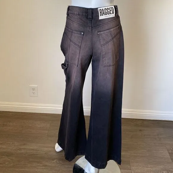 The Ragged Priest Ragged Denim Sweeper High Waisted Wide Leg Carpenter Jeans
