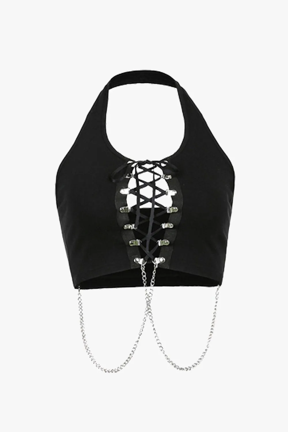 themeisles Chest Chains Crop Top Grunge Aesthetic