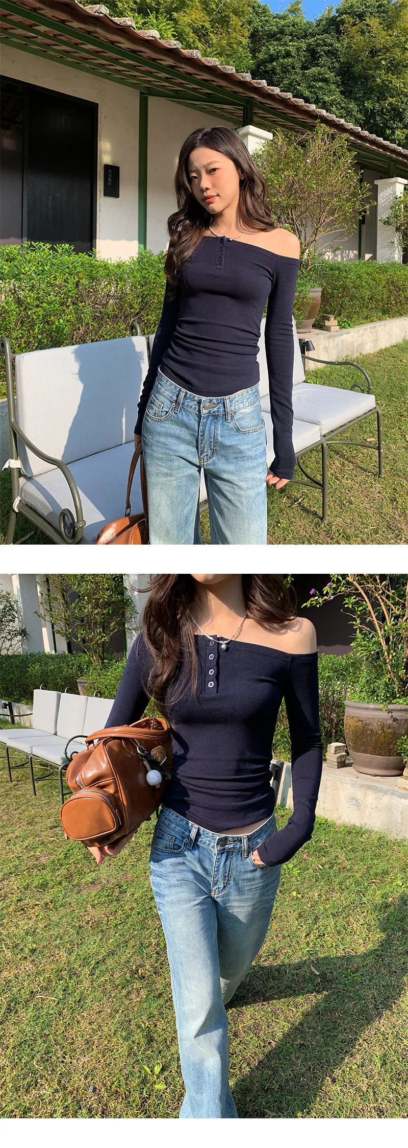 Tie-dyed straight-leg jeans