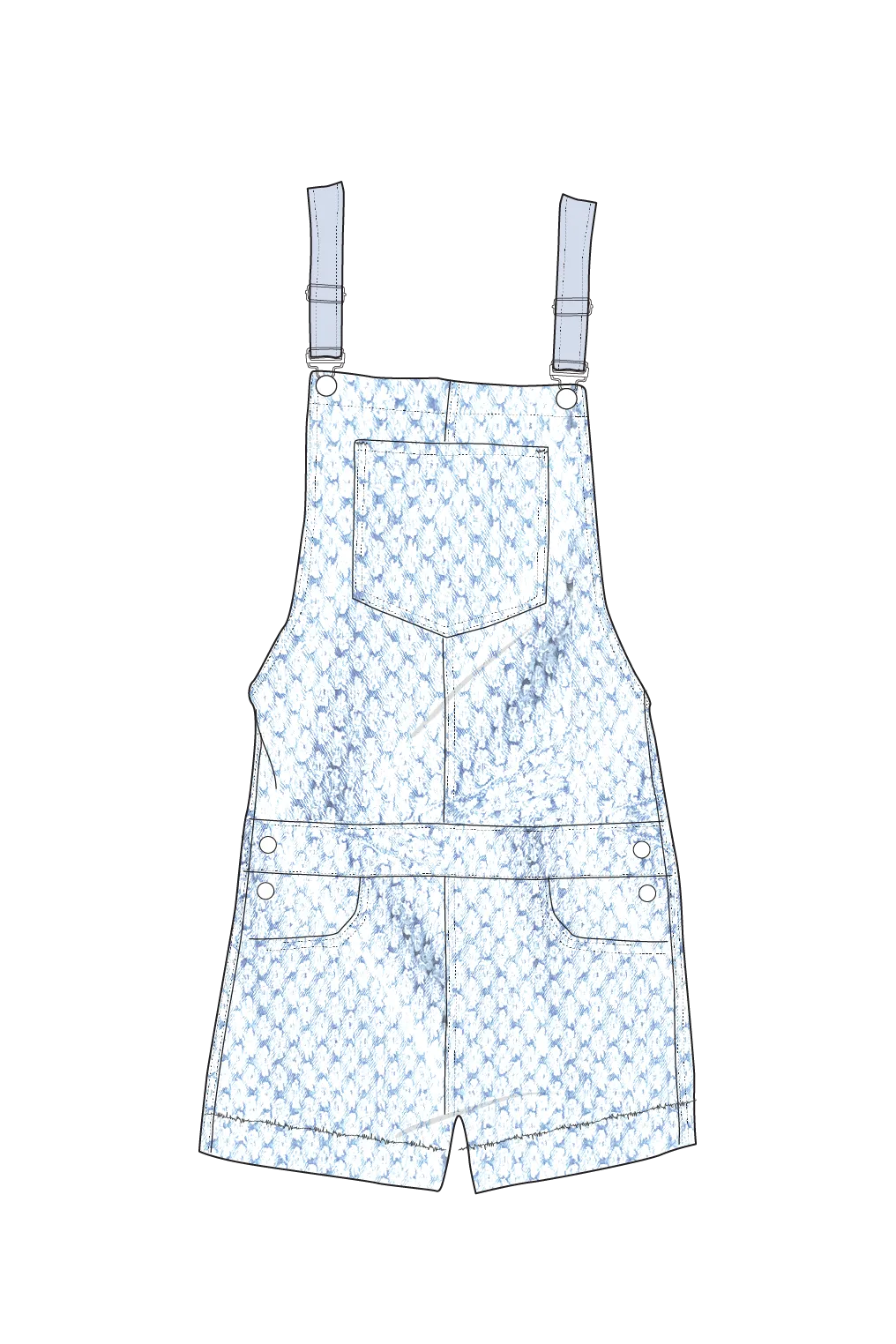 Tractr Girls Needle Punch Shortall