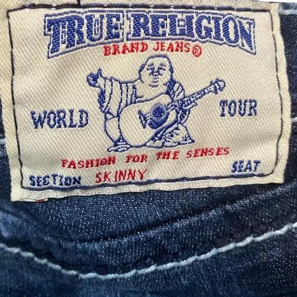 TRUE RELIGION COSMIC DUST STONEWASH Skinny Jeans, Low Rise 27 Retails $284
