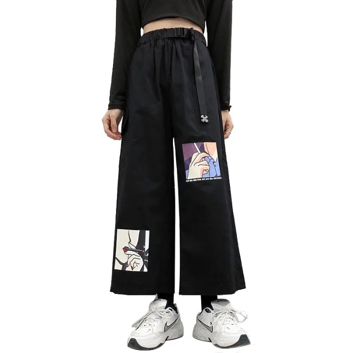 Ulzzang black casual pants KF81524