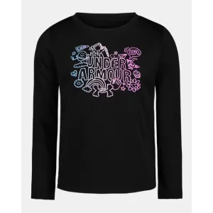 Under Armour Girl UA Tech Doodle Gradient Long Sleeve Tee - Black