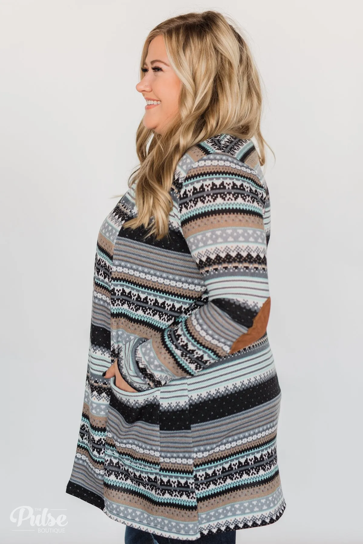 Unforgettable Printed Cardigan- Mint