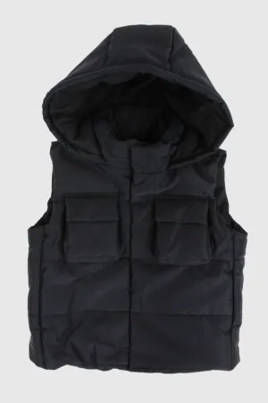 Unisex Black Puffer Vest