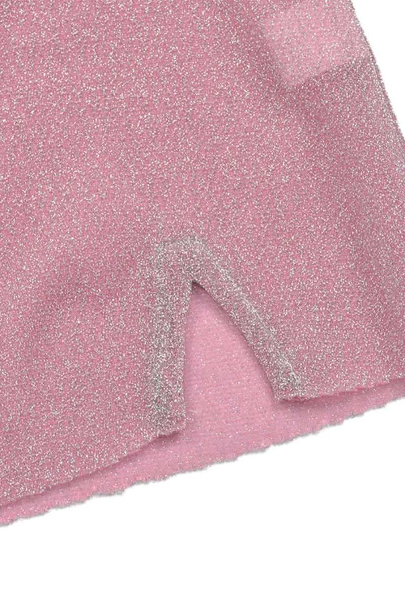 US3313 Glitter Bralette and Skirt Set