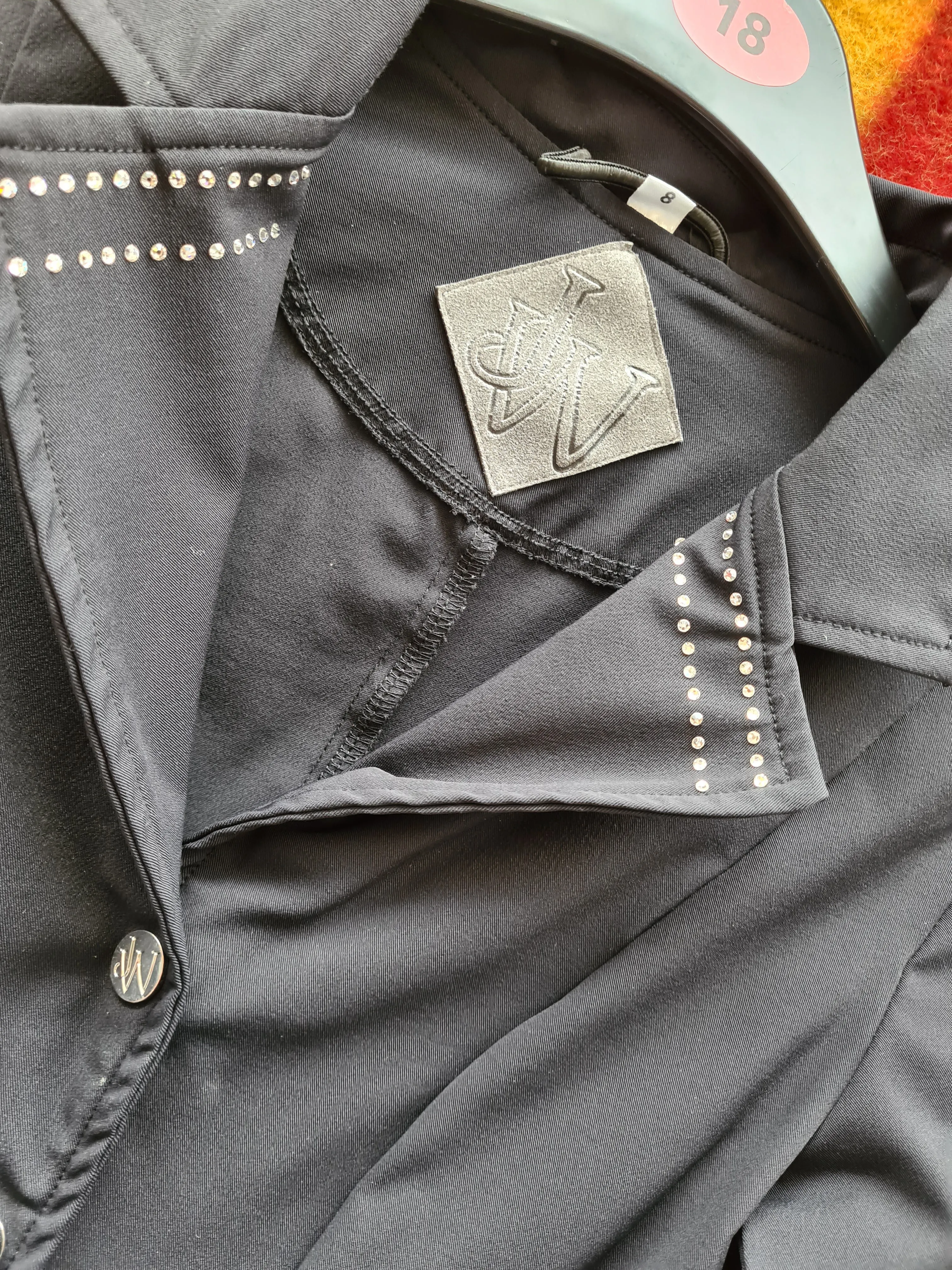 Used size 8 John Whitaker black show jacket FREE POSTAGE 🔵