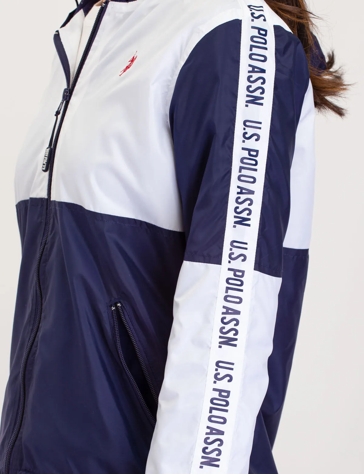 USPA SIDE TAPING HOODED WINDBREAKER