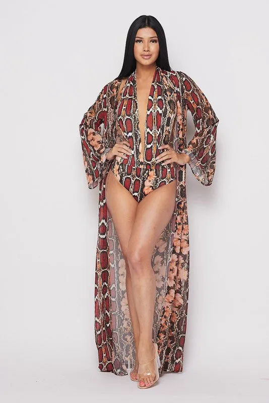V neck halter bodysuit Sets-HOEA30134