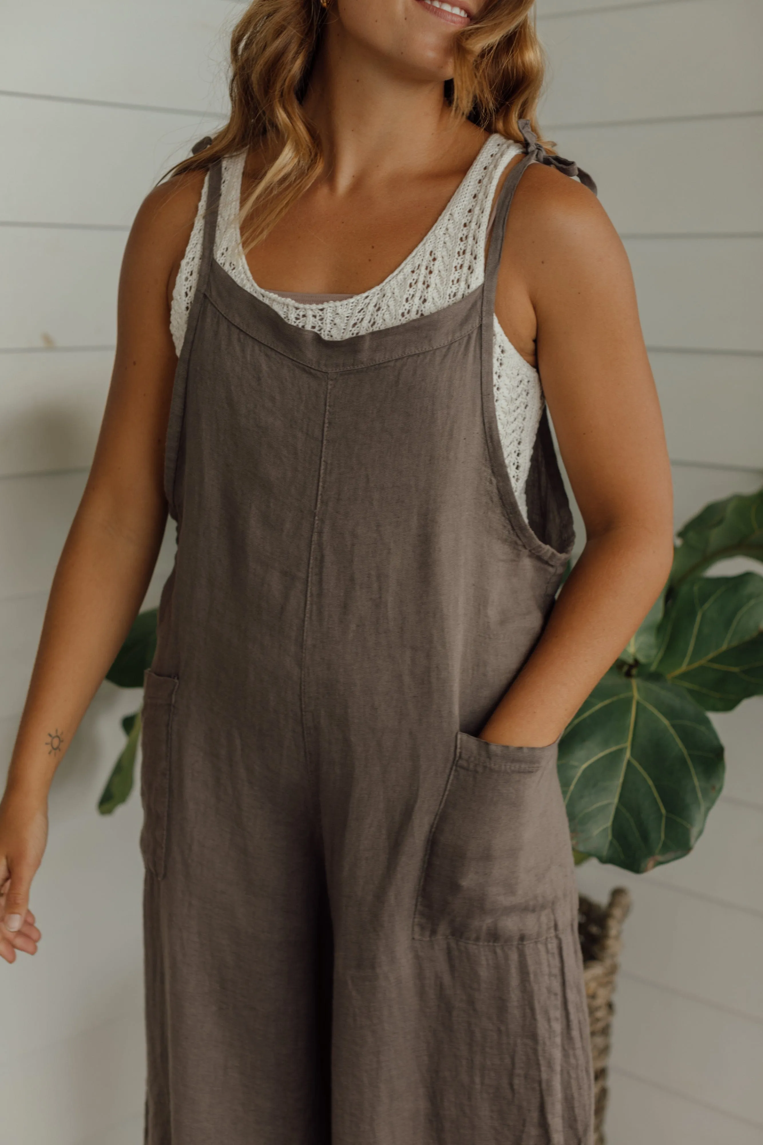 Valencia Overalls - Taupe