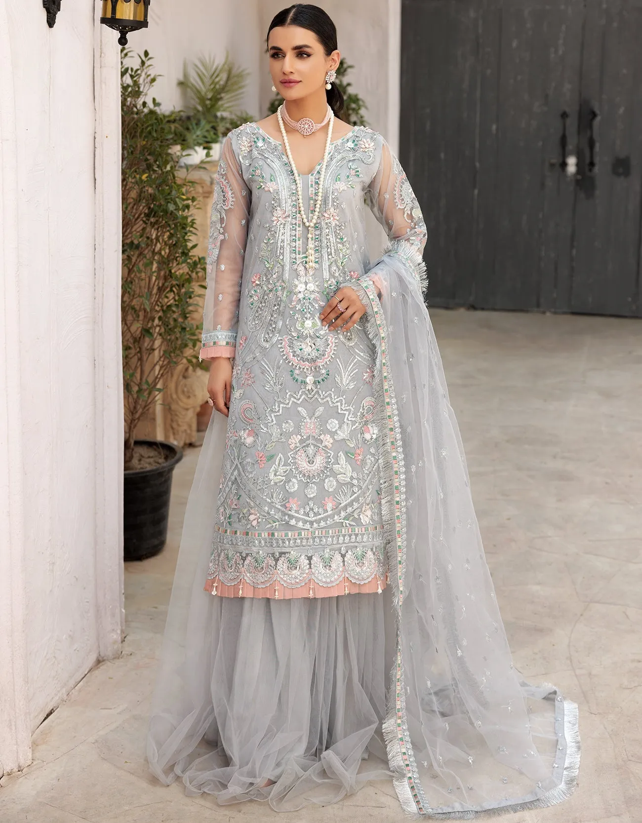 VE 02 |  - Emaan Adeel Value Edition 2022 Vol-01 | Unstitched Embroidered Net Suits