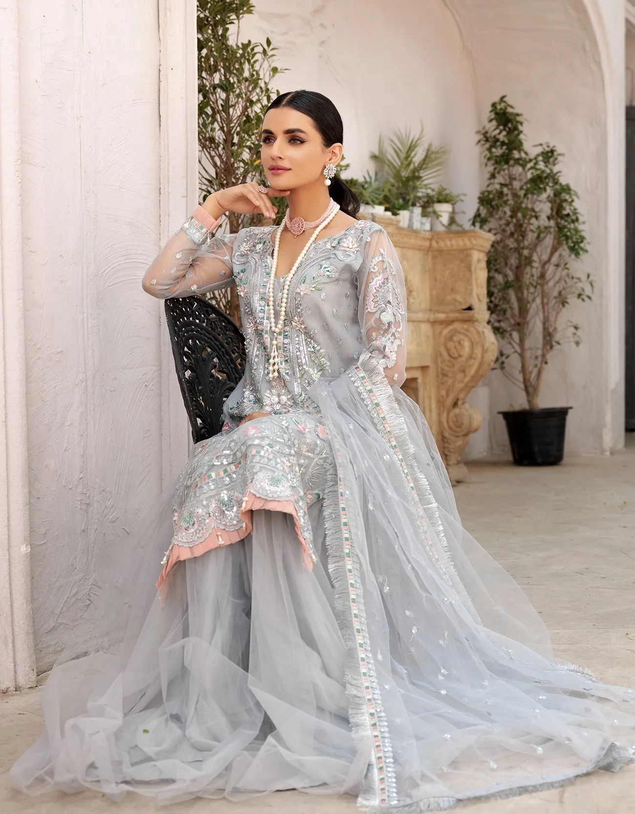 VE 02 |  - Emaan Adeel Value Edition 2022 Vol-01 | Unstitched Embroidered Net Suits
