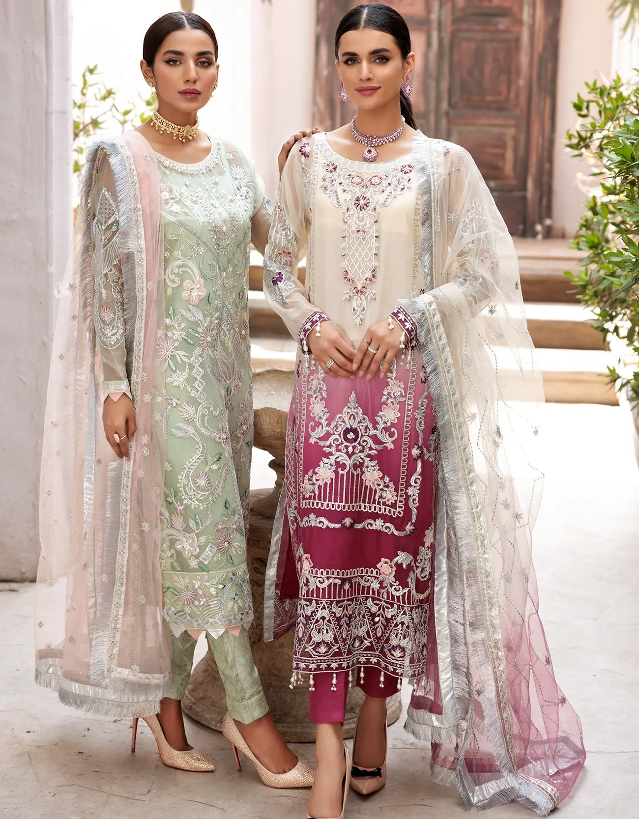 VE 06 |  - Emaan Adeel Value Edition 2022 Vol-01 | Unstitched Embroidered Chiffon Suits