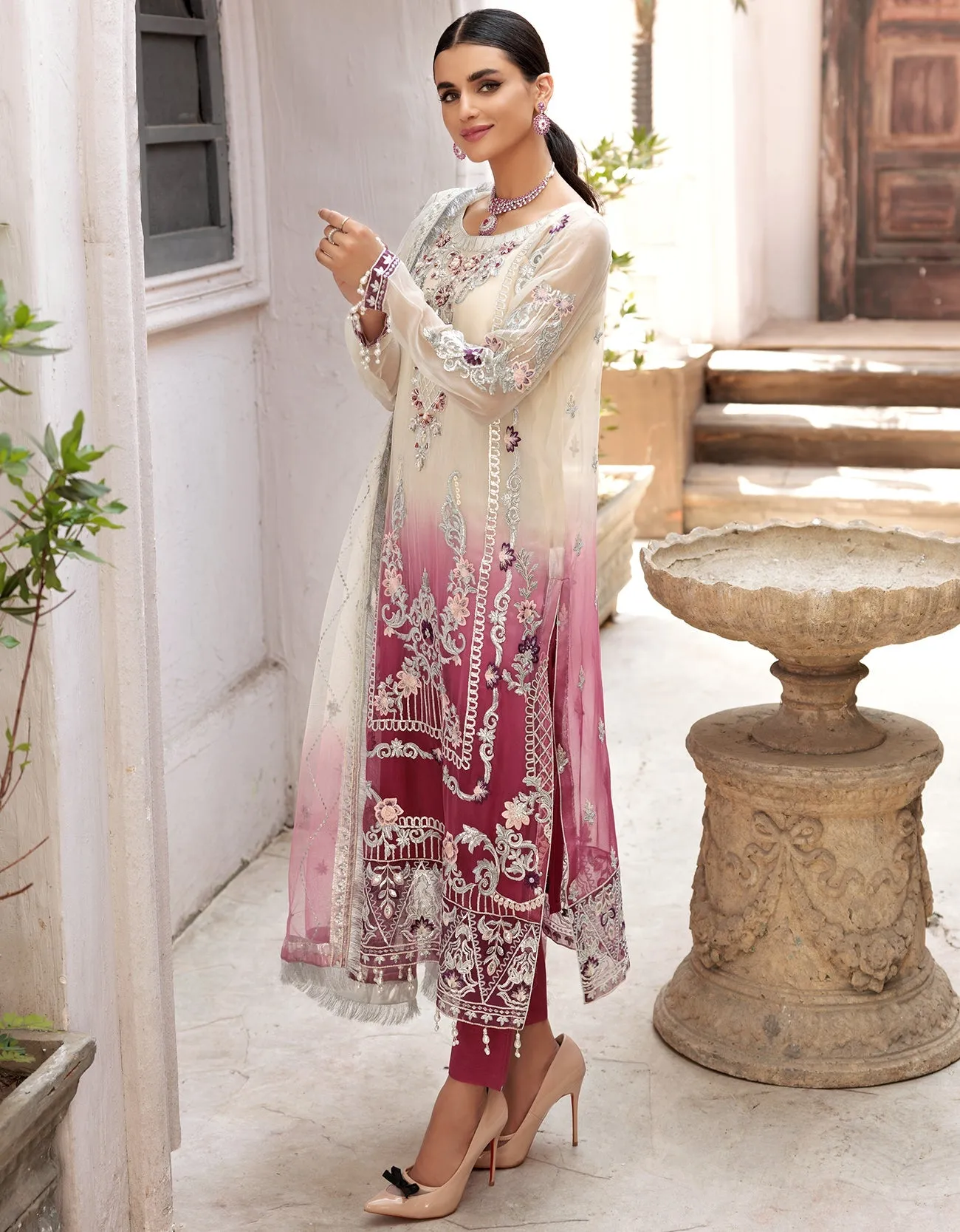 VE 06 |  - Emaan Adeel Value Edition 2022 Vol-01 | Unstitched Embroidered Chiffon Suits