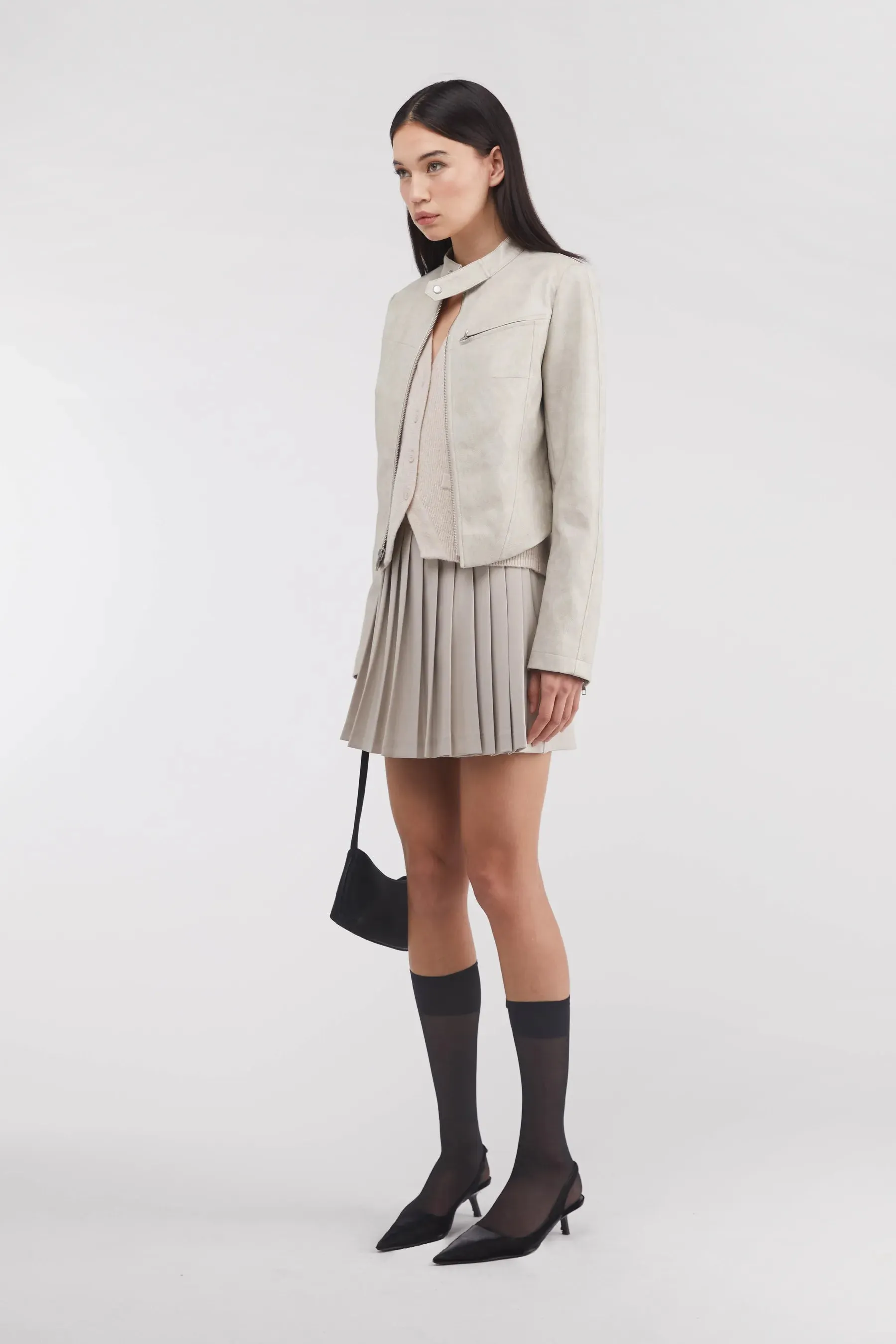 Vegan Leather Moto Jacket