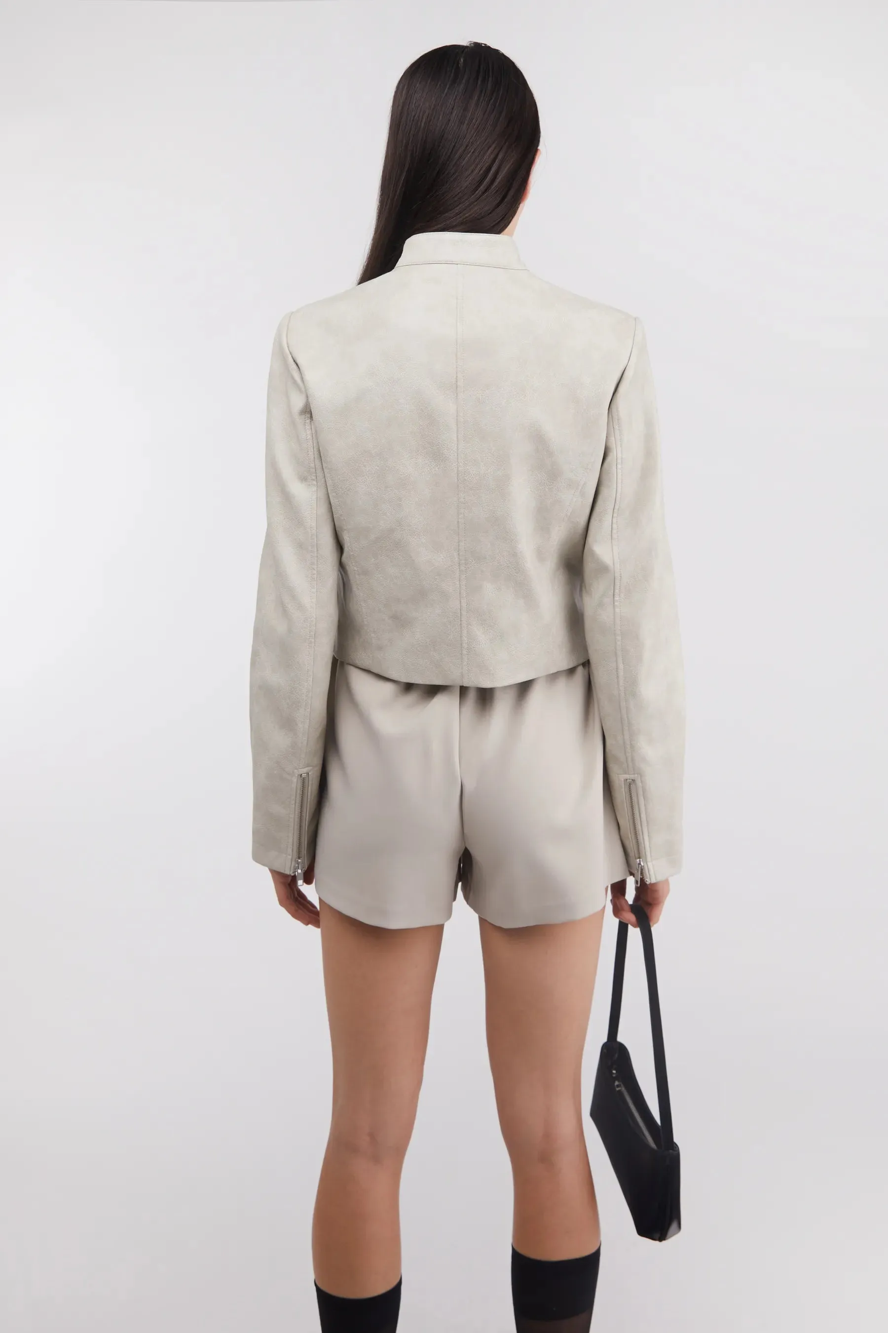 Vegan Leather Moto Jacket