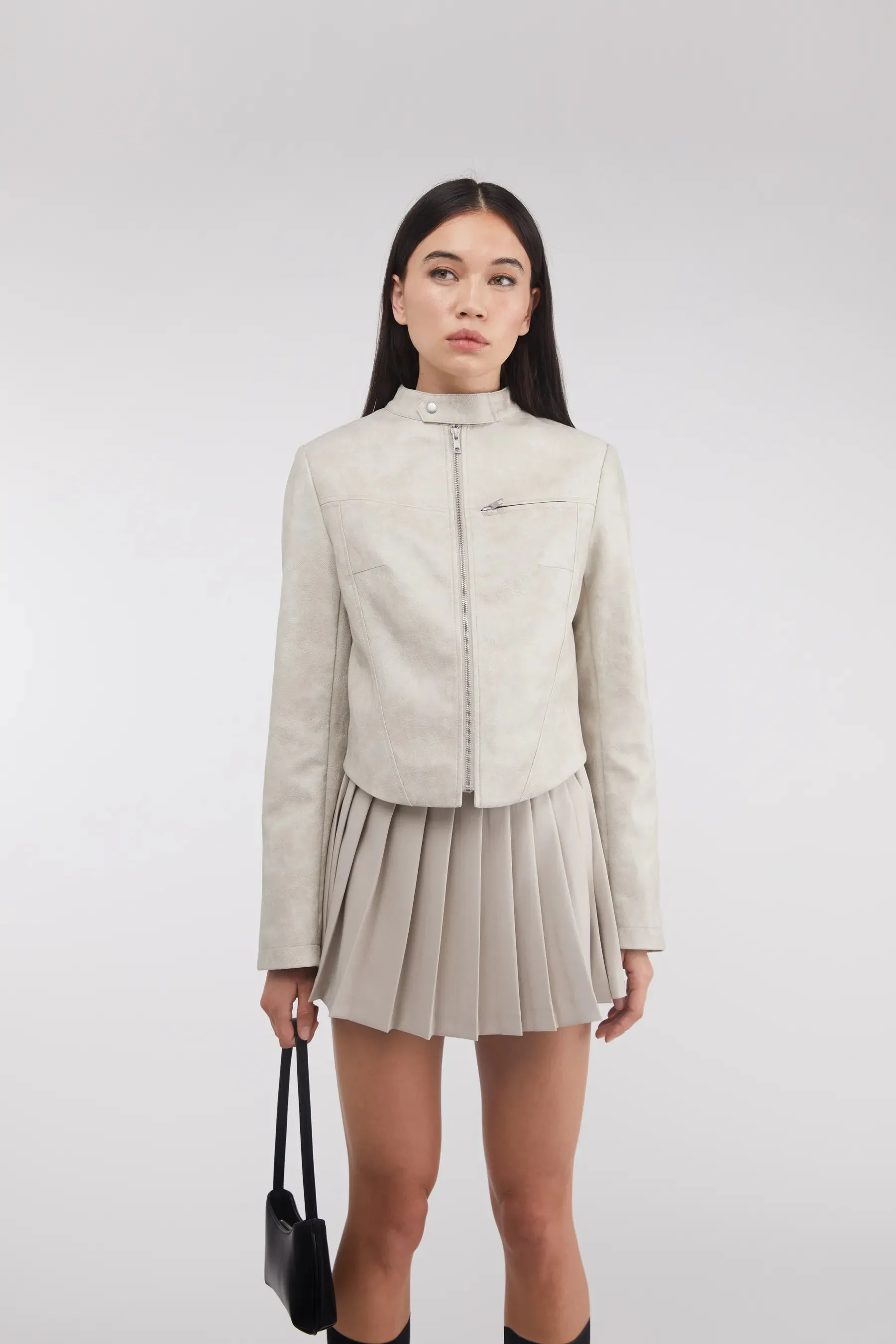 Vegan Leather Moto Jacket