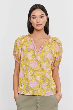 Velvet- Lyra top in sunburst