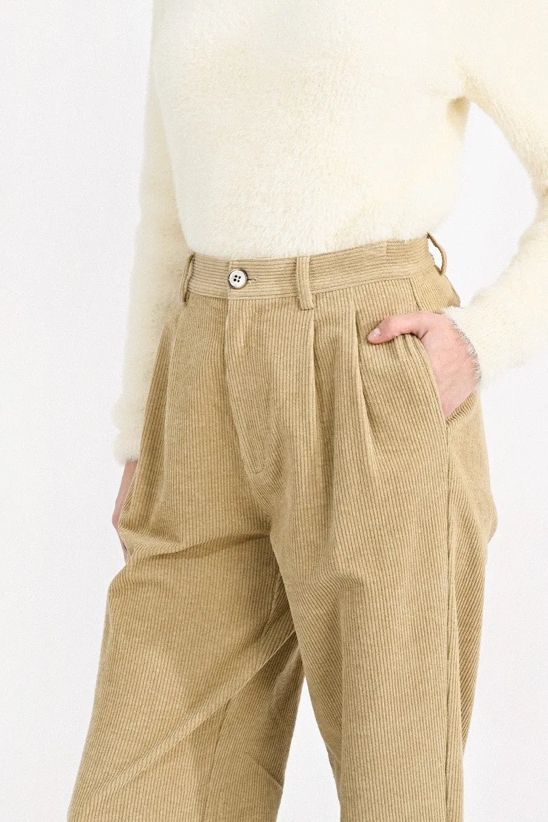 VELVET PANTS WITH CLIPS