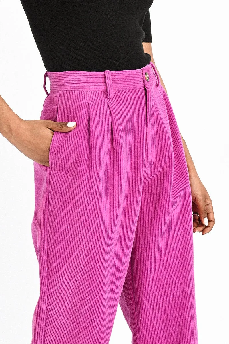 VELVET PANTS WITH CLIPS