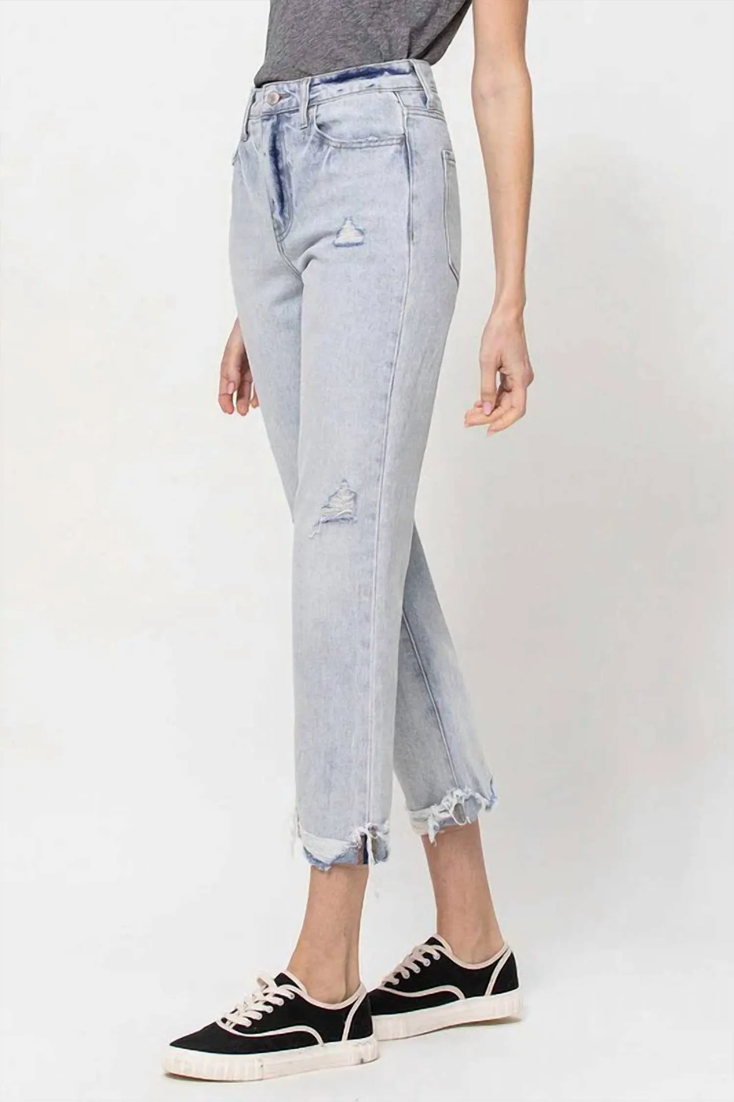 Vervet By Flying Monkey - Beverly Super High Rise Relaxed Straight Jeans
